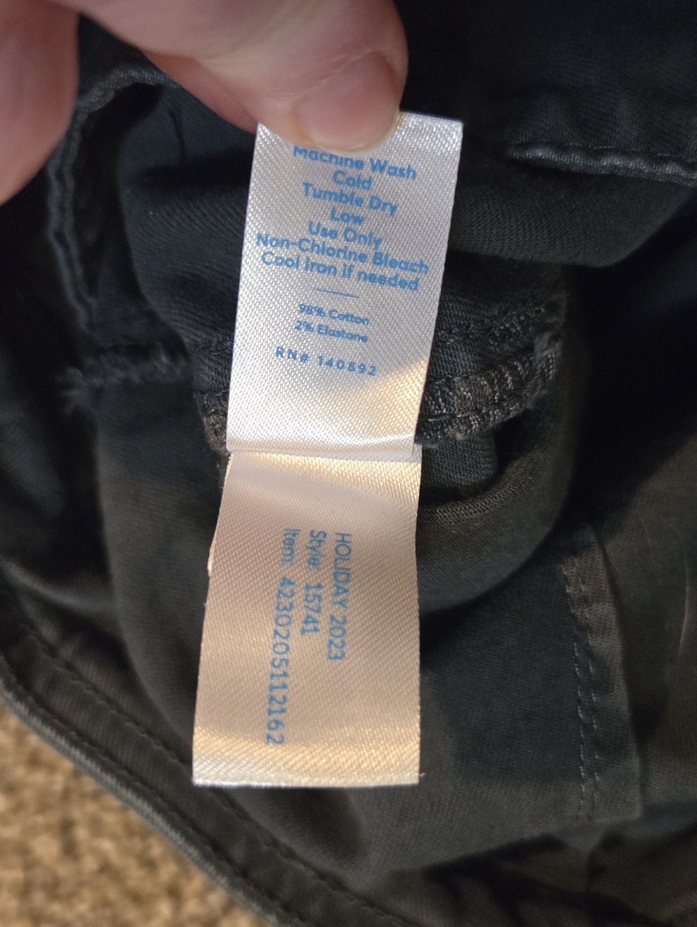 Marine Layer Bridget Flare Pants with Frayed Hem Forest Green Sz 14 - Picture 6 of 6